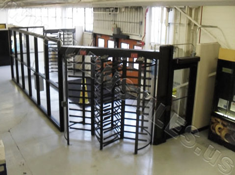 T80 Tandem Full Height Aluminum Turnstile - TURNSTILES.us