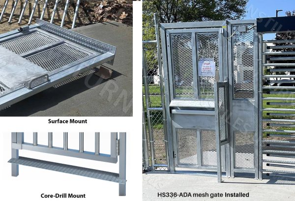 CA4 Full Height Single Turnstile and ADA Gate Combo, Galvanized (2 Turnstiles, 1 Gate) - Image 6