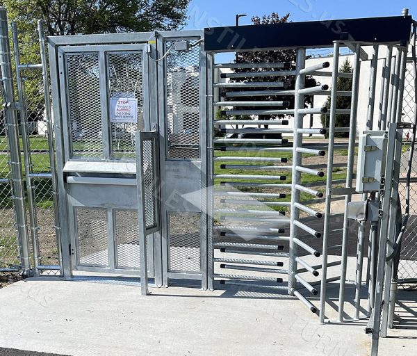 HS336-ADA-MS / HS348-ADA-MS Full Height Steel Gate with Security Mesh - Image 11