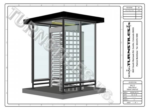 SHL Glass and Steel Turnstile Shelter - Image 2
