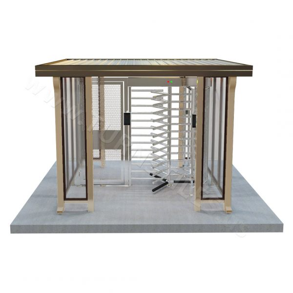 EntraBOX HSE1212 High Security Entrance with Turnstile, Gate and Canopy (1-Turnstile, 1-Gate, 12x12 Enclosed Glass Canopy) - Image 4