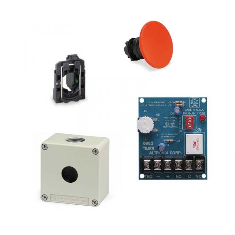 PB24vDC PushButton Relay Kit with Timer TURNSTILES.us