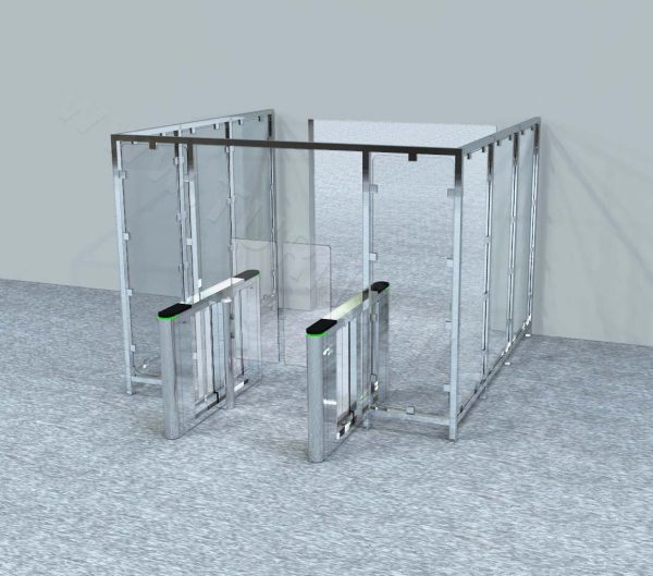 Clear Polycarbonate Partition Panels with Square Frame - Image 5