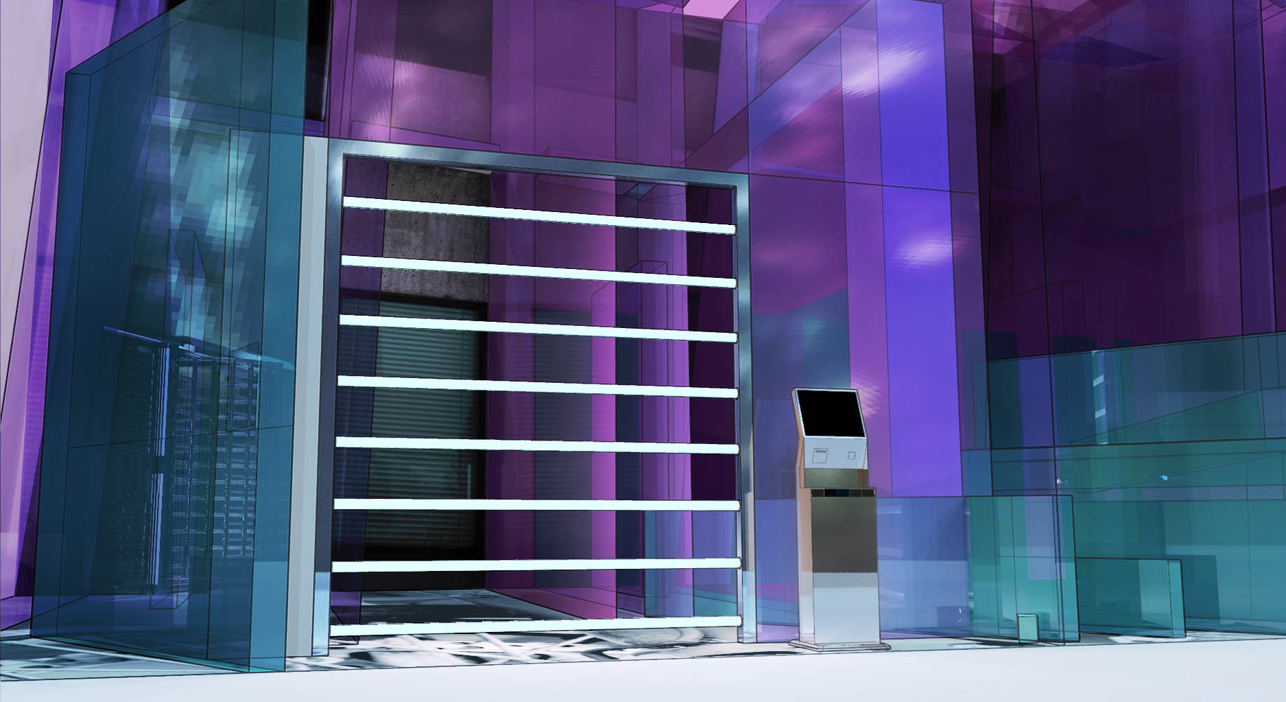 Holographic Entrances - Hologram 3D Display Security Turnstiles