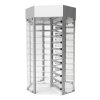FUSION Single Full Height Turnstile with Octagonal Glass