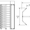 FUSION Single Full Height Turnstile with Octagonal Glass - Image 3
