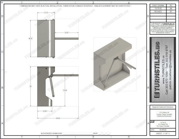 OL-XLT Extra-Wide Tripod Turnstile - Image 8