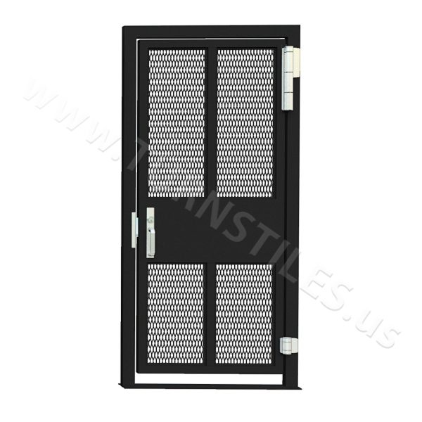 HS336-ADA-MS / HS348-ADA-MS Full Height Steel Gate with Security Mesh - Image 6