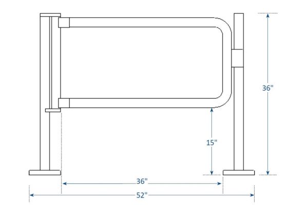 SG100 ADA Self-Closing Swing Gate - Image 6
