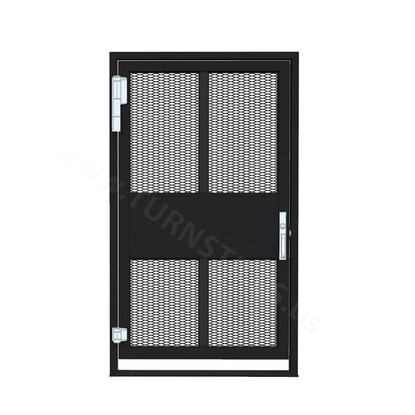 HS336-ADA-MS / HS348-ADA-MS Full Height Steel Gate with Security Mesh - Image 7