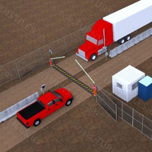 www.TURNSTILES.us - Sundt - R17wm- Vehicle Entrance and Exit Terminal w Parking Pro Boom Barrier