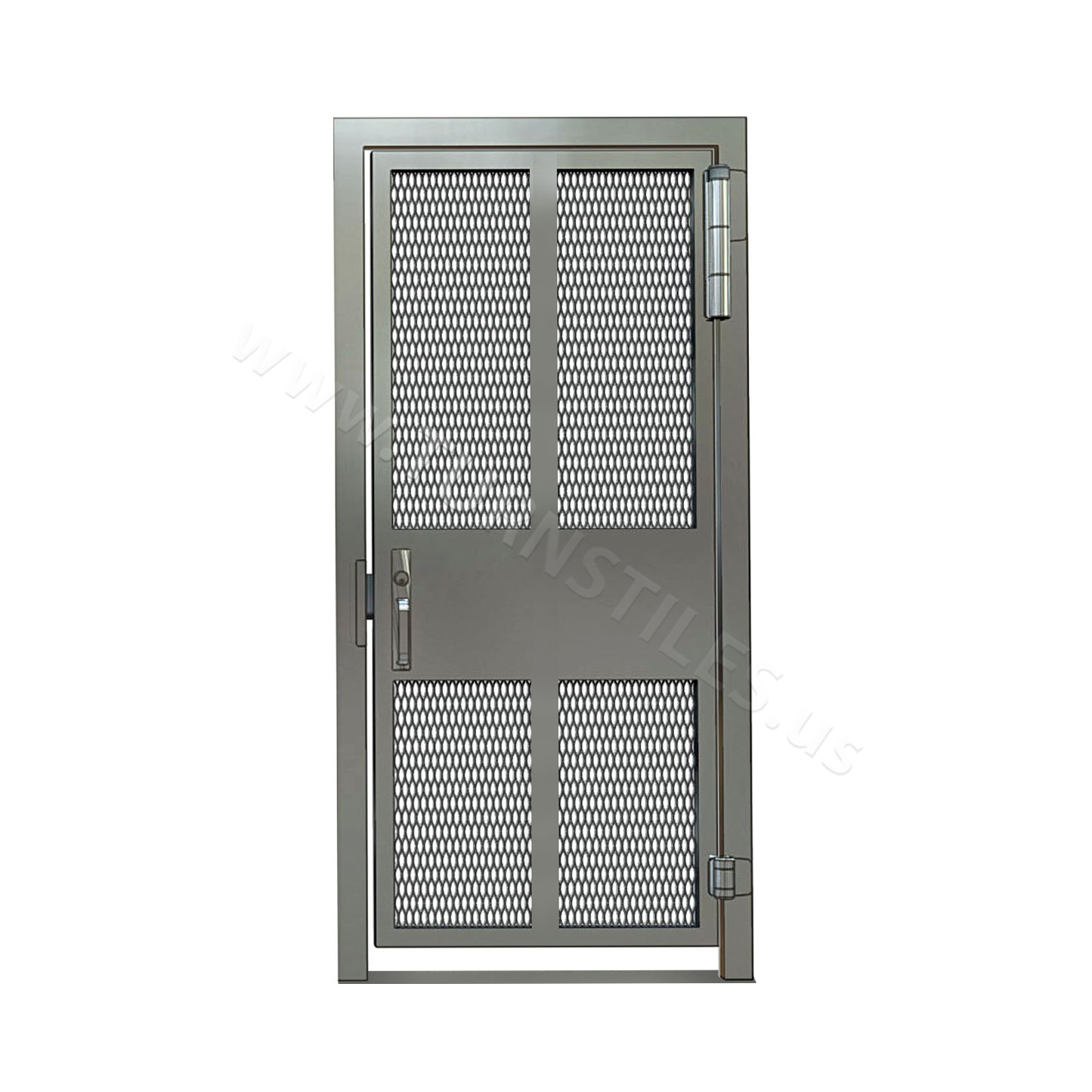 HS336-ADA-MS / HS348-ADA-MS Full Height Steel Gate with Security Mesh - Image 2