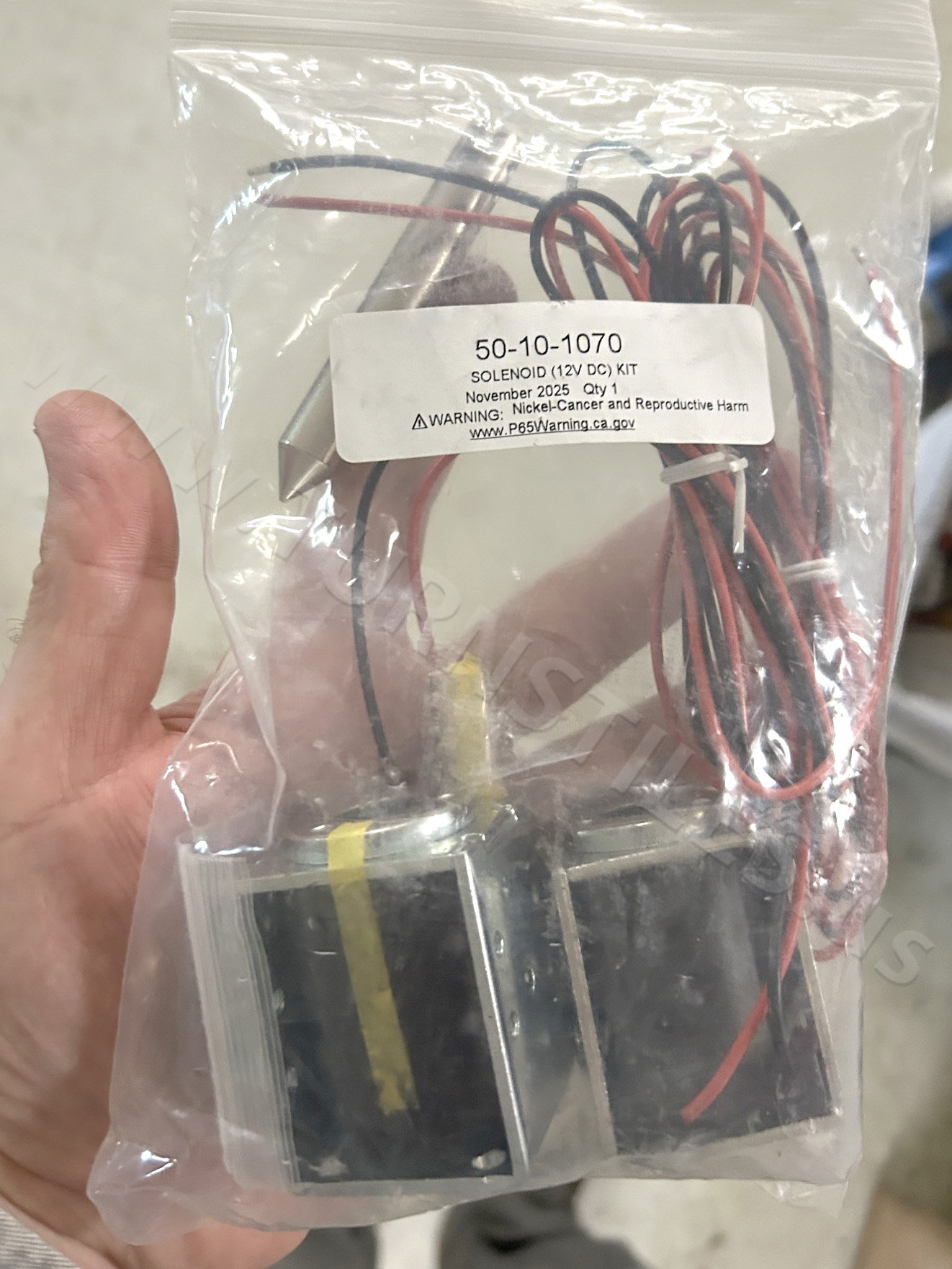 Turnstile Parts - Solenoid Assembly Kit 86-141 (12VDC) 50-10-1070 - Image 2