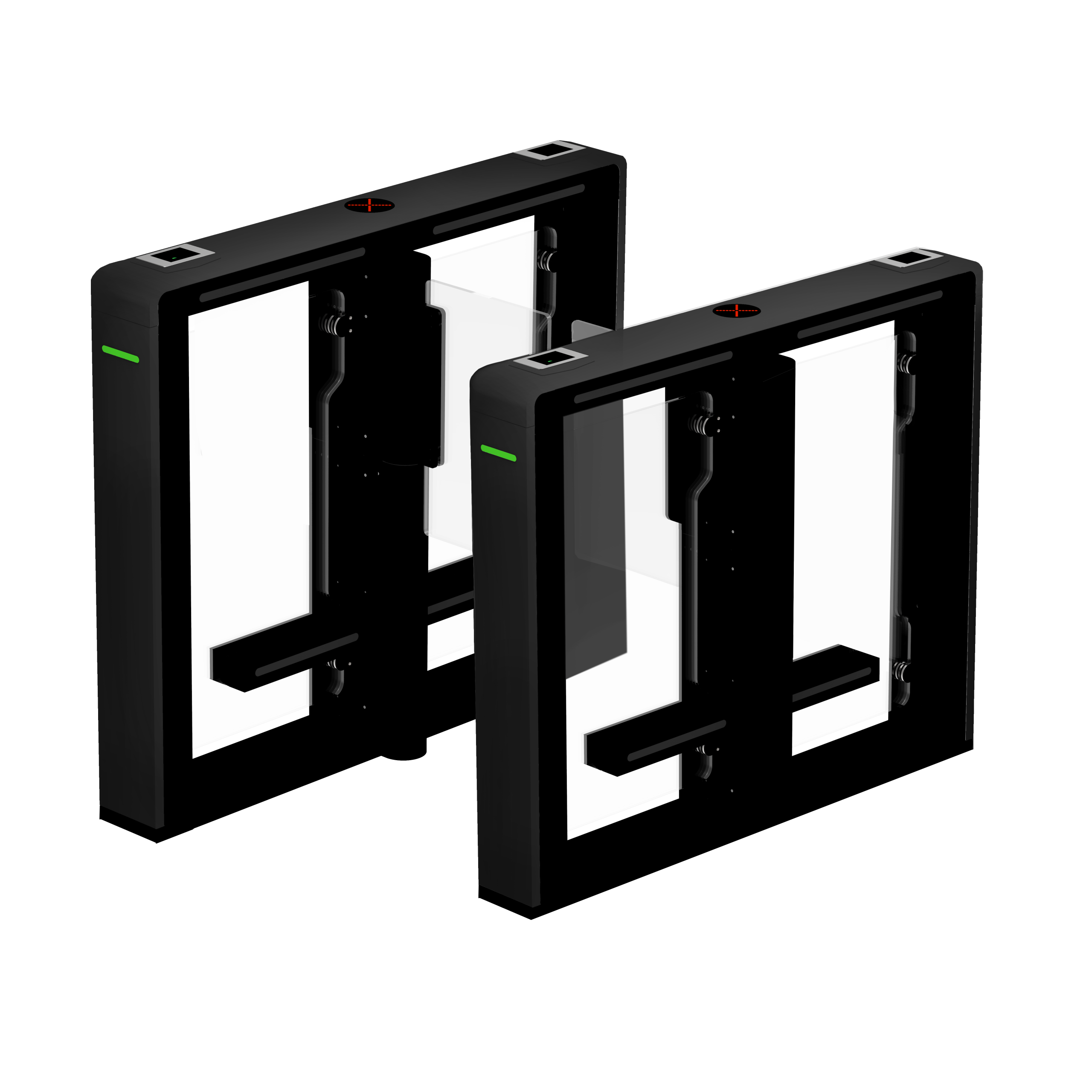 Modern Rectangular Frame Optical Turnstile Lanes