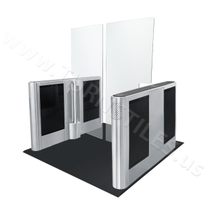 dGate UW Optical Turnstile - One Lane with Platform - Used Turnstiles